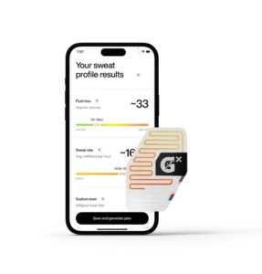 Is sweat monitoring technology the new CGM? 1 Gx app displaying sweat profile results with sweat patch